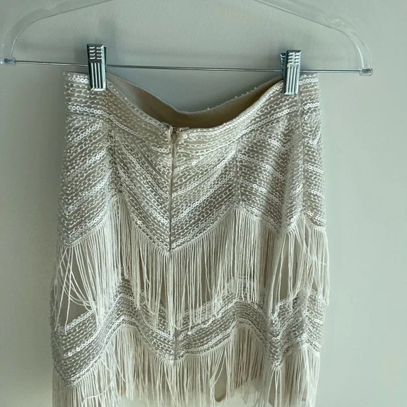 Lulus Beaded Cream Fringe Matching Set - Picture 3 of 10